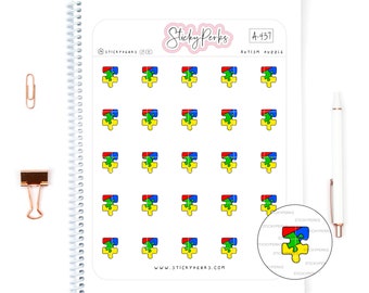 Autisme puzzel | Plannerstickers | Autisme | Puzzels | Plannerpictogrammen | Autismespectrum |