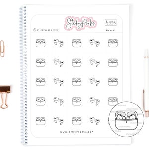 Wireless Headphones | Planner Stickers | Small Headphones | Music | Play Music |