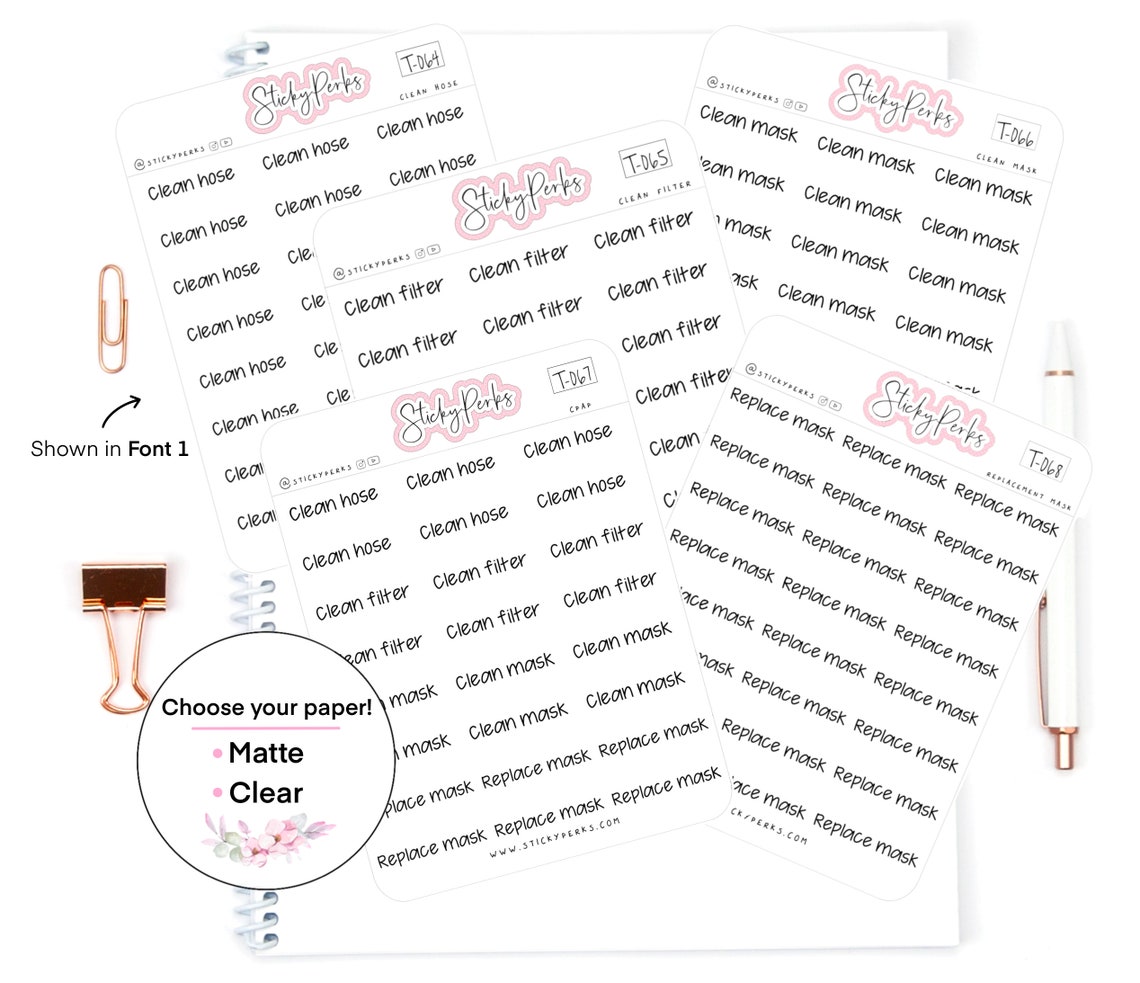 CPAP Scripts Font 1 | Text | Planner Sticker | CPAP | CPAP Scripts ...