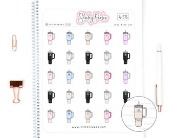 Isoleerbekers | Plannerstickers | Waterbeker | Koud drankje | IJswater | Thermoskan |