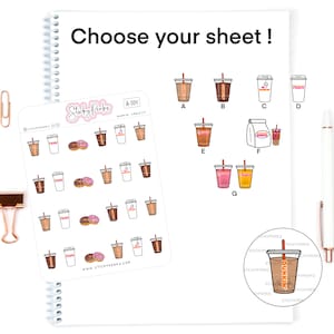 Dunkin Donut-stickers | IJskoffie | psl | pompoen | hete koffie | ijsthee | latte | donker gebrand | opfrissers dunkin thee |