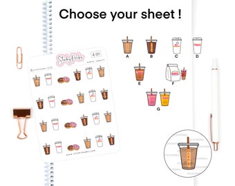 Dunkin Donut  Stickers | Ice Coffee | psl | pumpkin | hot coffee | ice tea | latte | dark roast | refreshers dunkin tea |