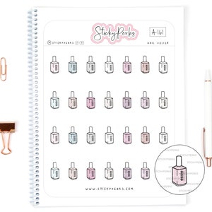 Nail Polish | Planner Stickers | Paint Nails | Polish | Manicure | Pedicure |