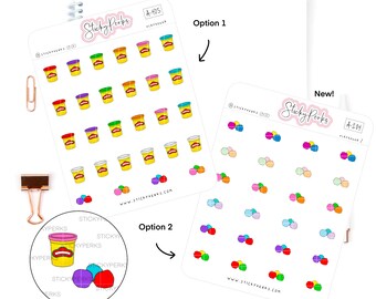 Play-Dough | Planner Stickers | Kids Crafts | Art | Creative | Fun | School Supplies |