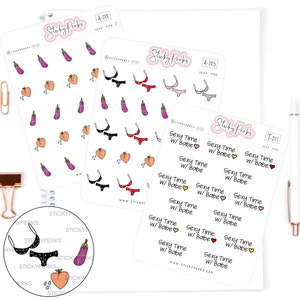 Sexy Zeit | Planner Sticker, Emojis, Lingerie, romantisch, Paare