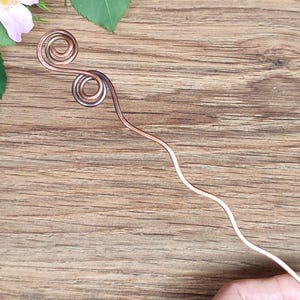 Oxidized Copper Hair Pin: Handcrafted Knot Design, Minimalist Style