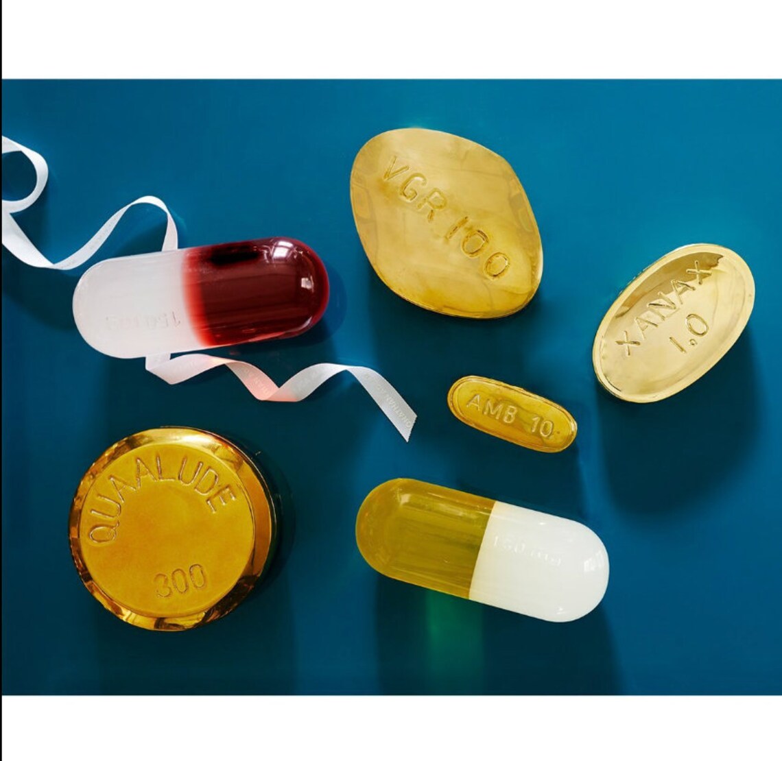 Jonathan Adler Quaalude Brass Pill Box Etsy