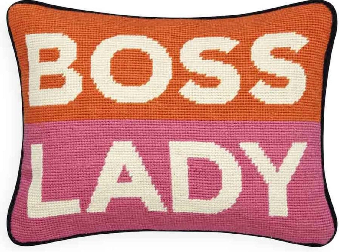 Jonathan Adler Boss Lady Needlepoint Pillow Etsy
