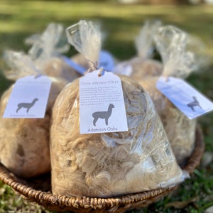100% Raw Alpaca Fiber 6oz