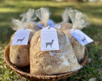 100% Raw Alpaca Fiber 6oz