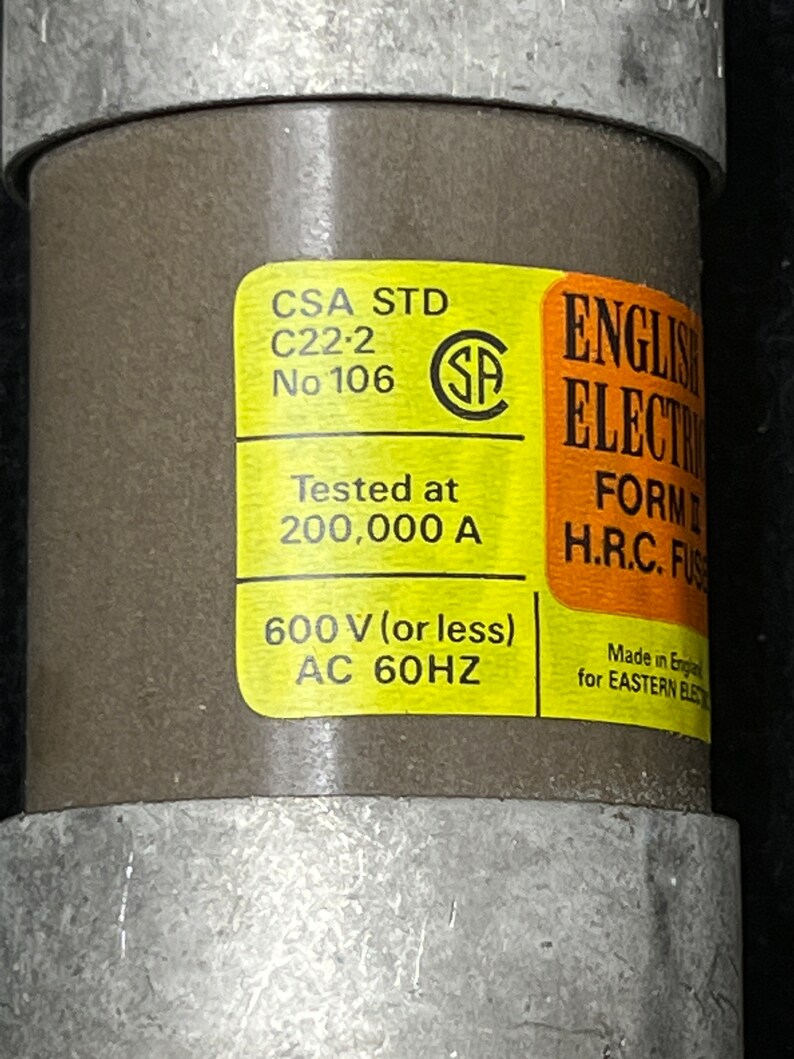 English Electric HRC Form II Fuse. CFP 150 Amp/ 600V. Box of Etsy