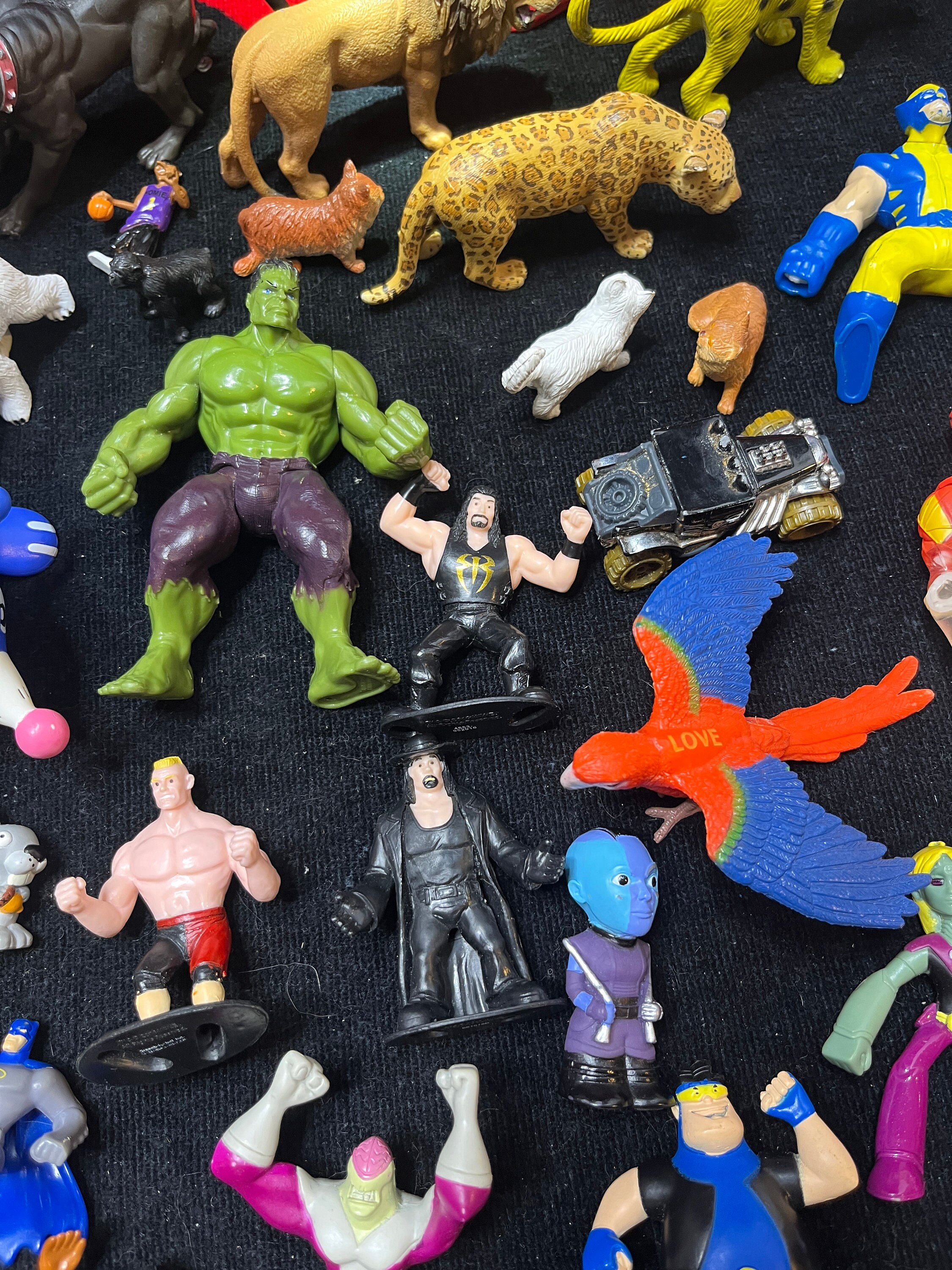 Wide Variety of Collectible Action Figures and Other Toys at a Toy