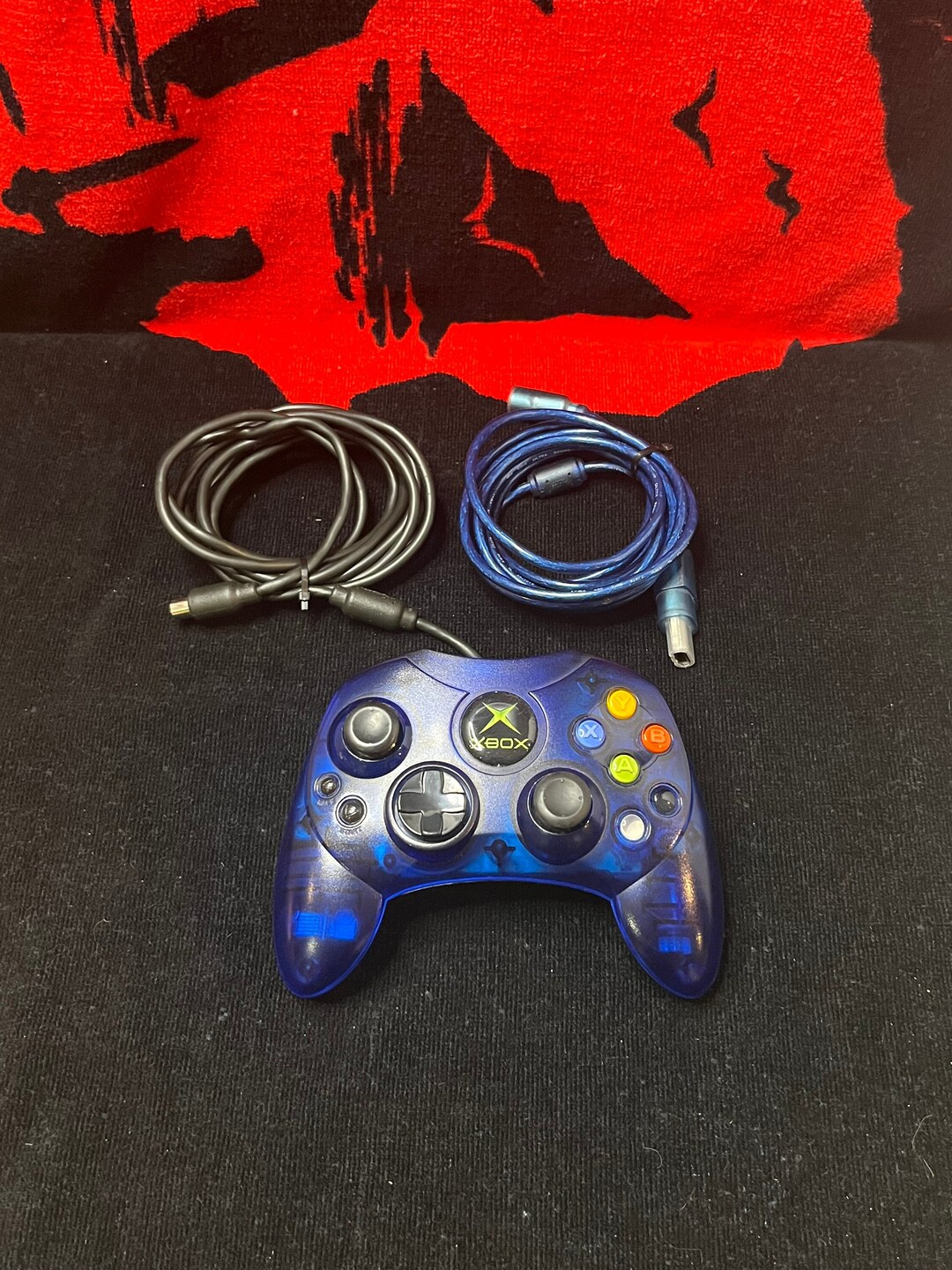 Original Xbox Controller. OEM. Blue. C/W Blue 6 Ft. Breakaway Etsy