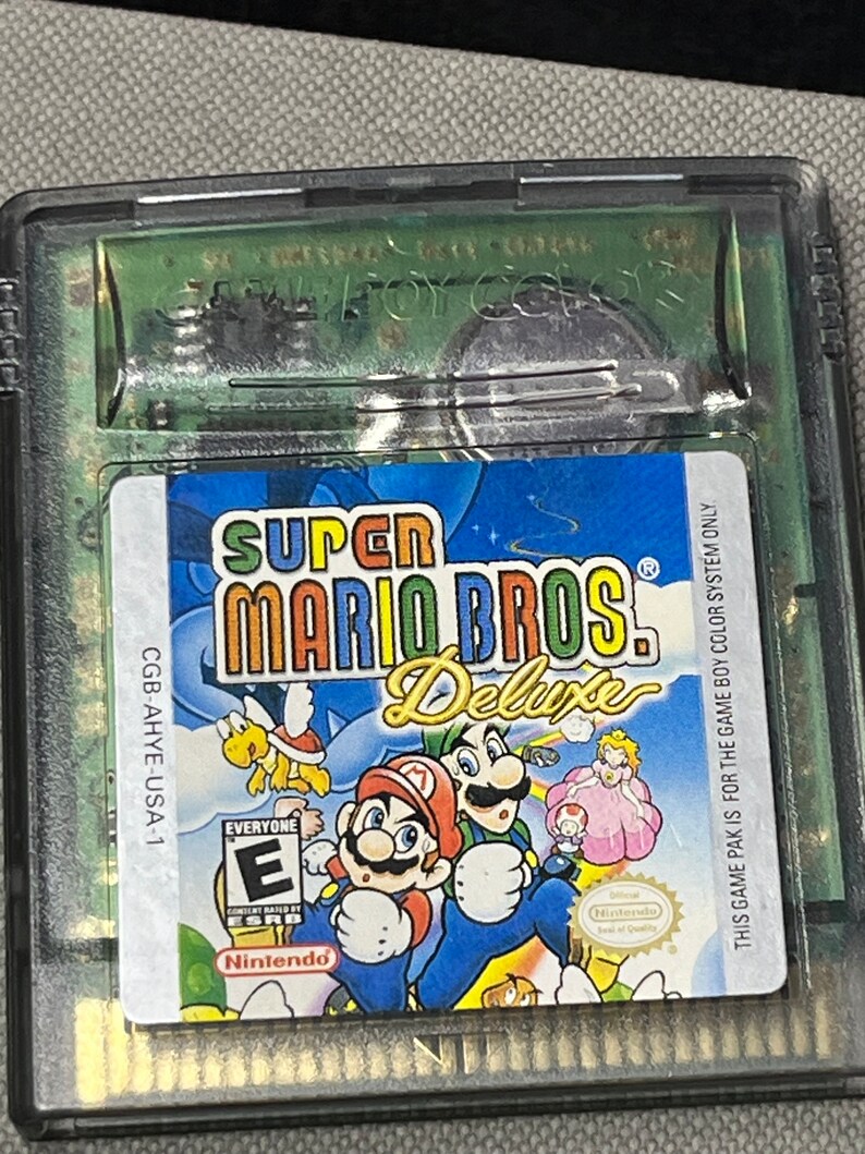 Game Boy Color. Super Mario Bros. Deluxe. Fully Tested. Authentic Etsy