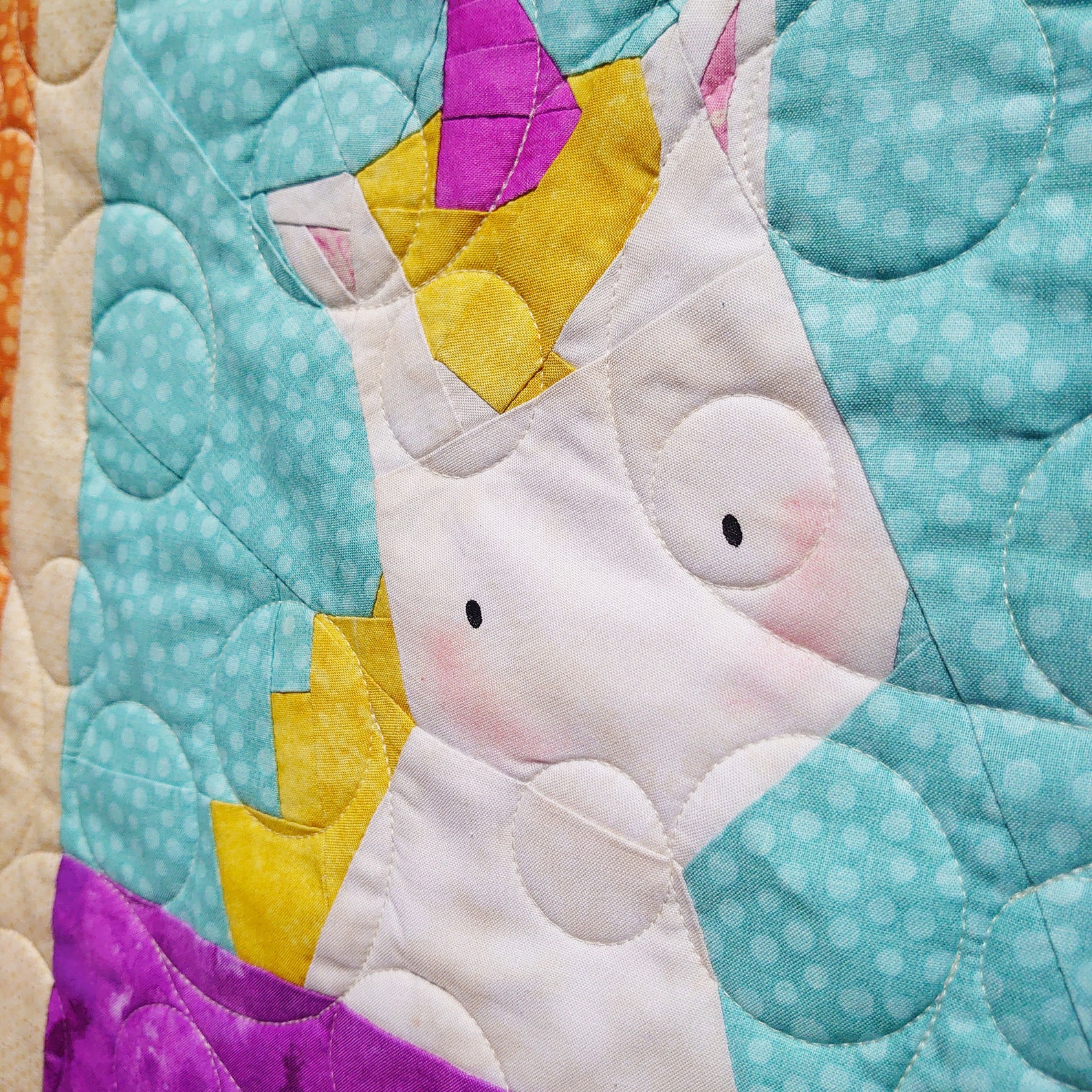 Cute Baby Unicorn Quilt BLOCK PDF Quilt Block Pattern Baby Etsy España