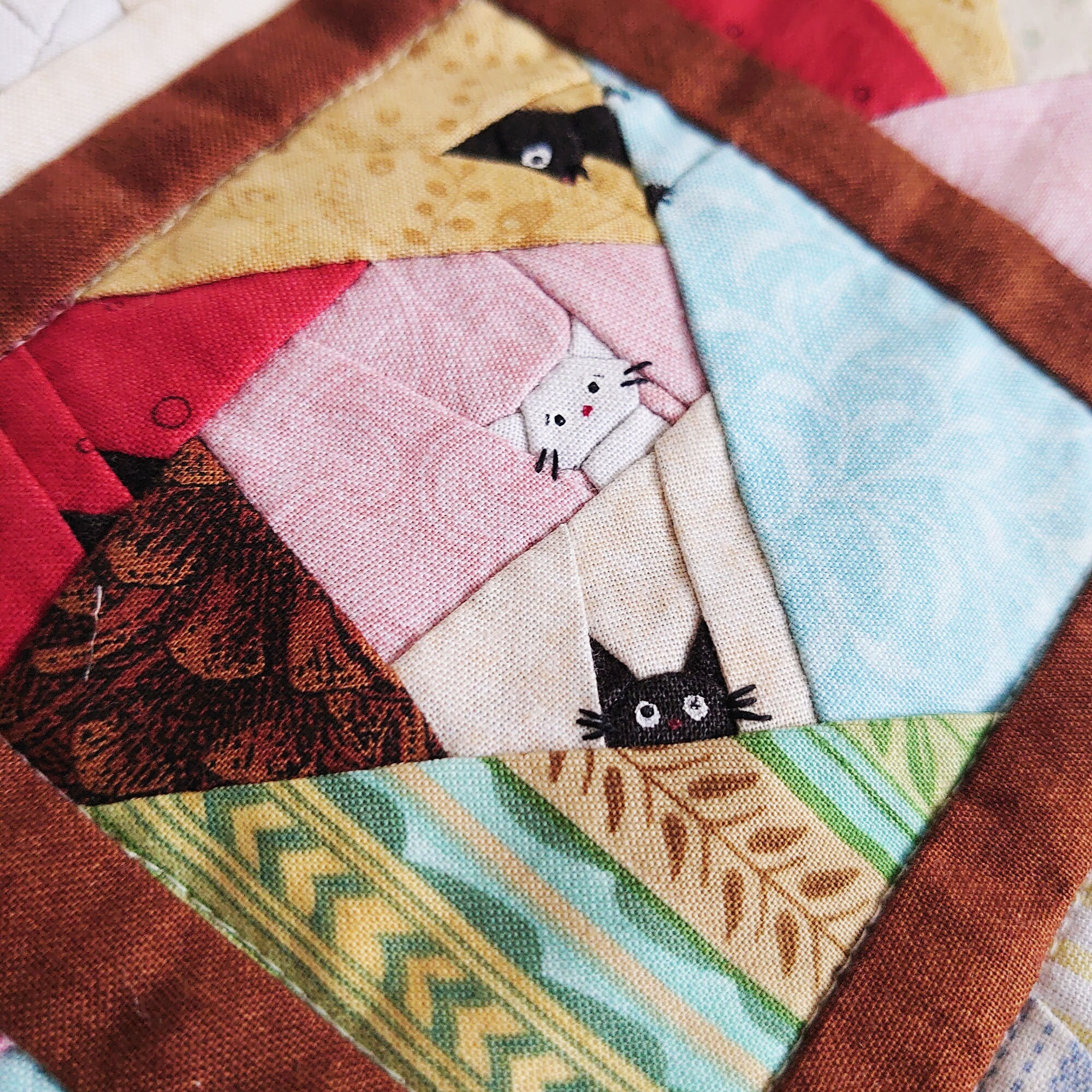 Three Little Kittens Quilt Block Pattern - Kitten Quilt Block | Cat ...
