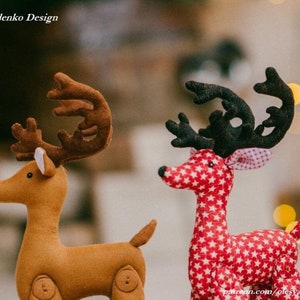 Patron de couture pour figurine de renne | Tutoriel de couture PDF avec un cerf empaillé
