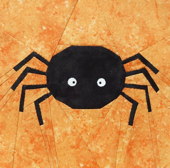 Halloween Spider Quilt Block Pattern - Etsy