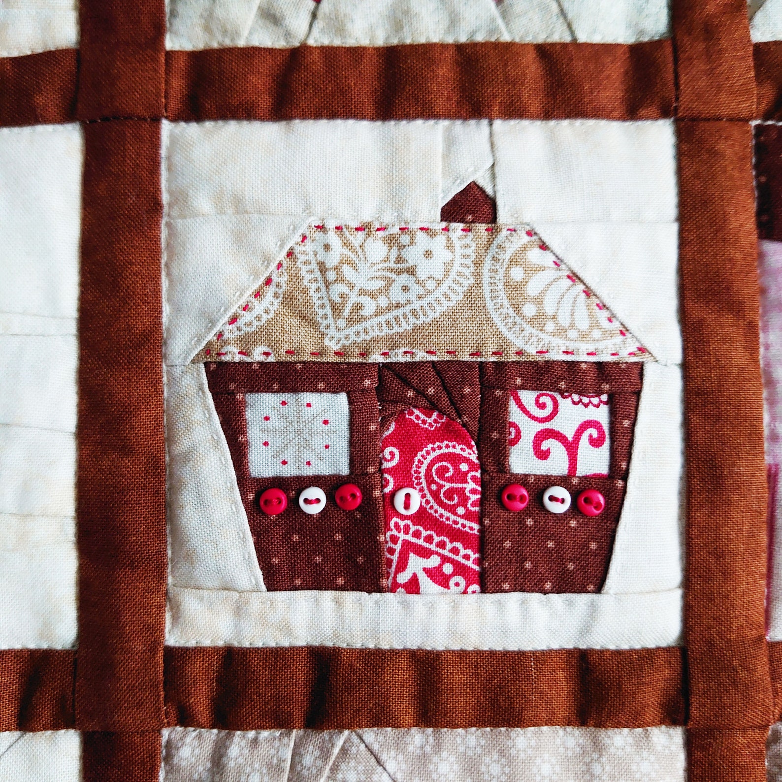 PDF Christmas Quilt Block Pattern Gingerbread House Quilt Etsy
