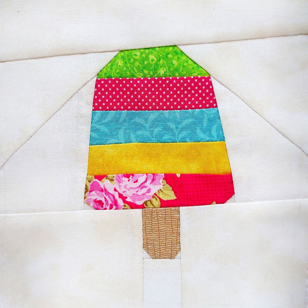 Summer Quilt Block Pattern Popsicle Quilt Block Ice Cream Quilt Block