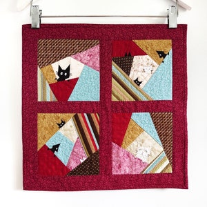 Mini Quilt Pattern - Cat Quilt Pattern