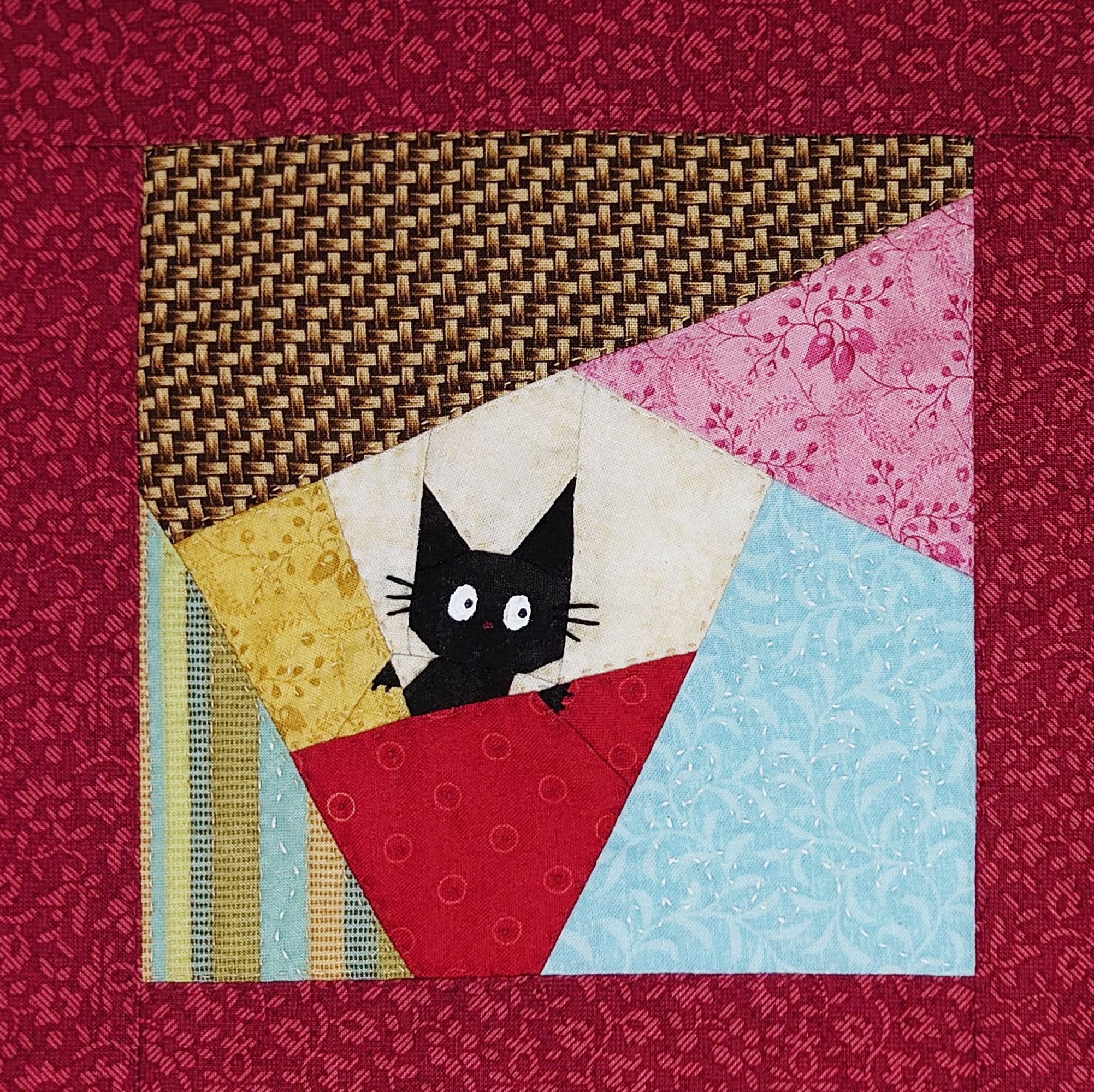 Cute Cat Quilt Block Pattern Kitty Quilt Block Animal | Etsy