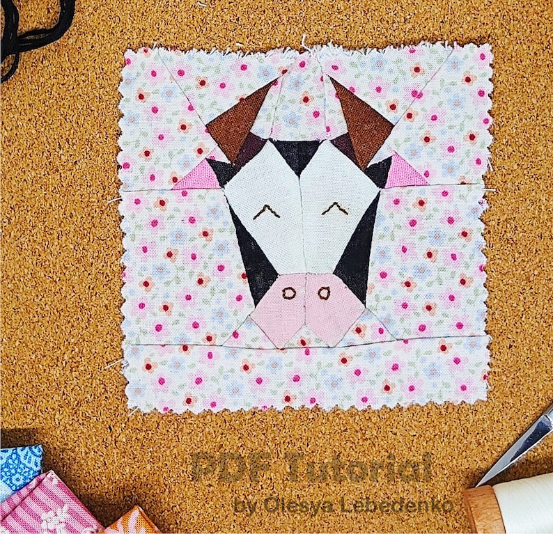 Happy Farm Animals Quilt Block Patterns Set: Horse Cow Pig | Etsy