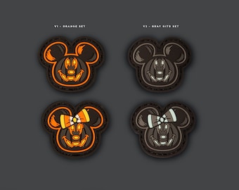 V1 & V2 Halloween Pumpkin PVC Ranger Eye SETS - Morale Patches