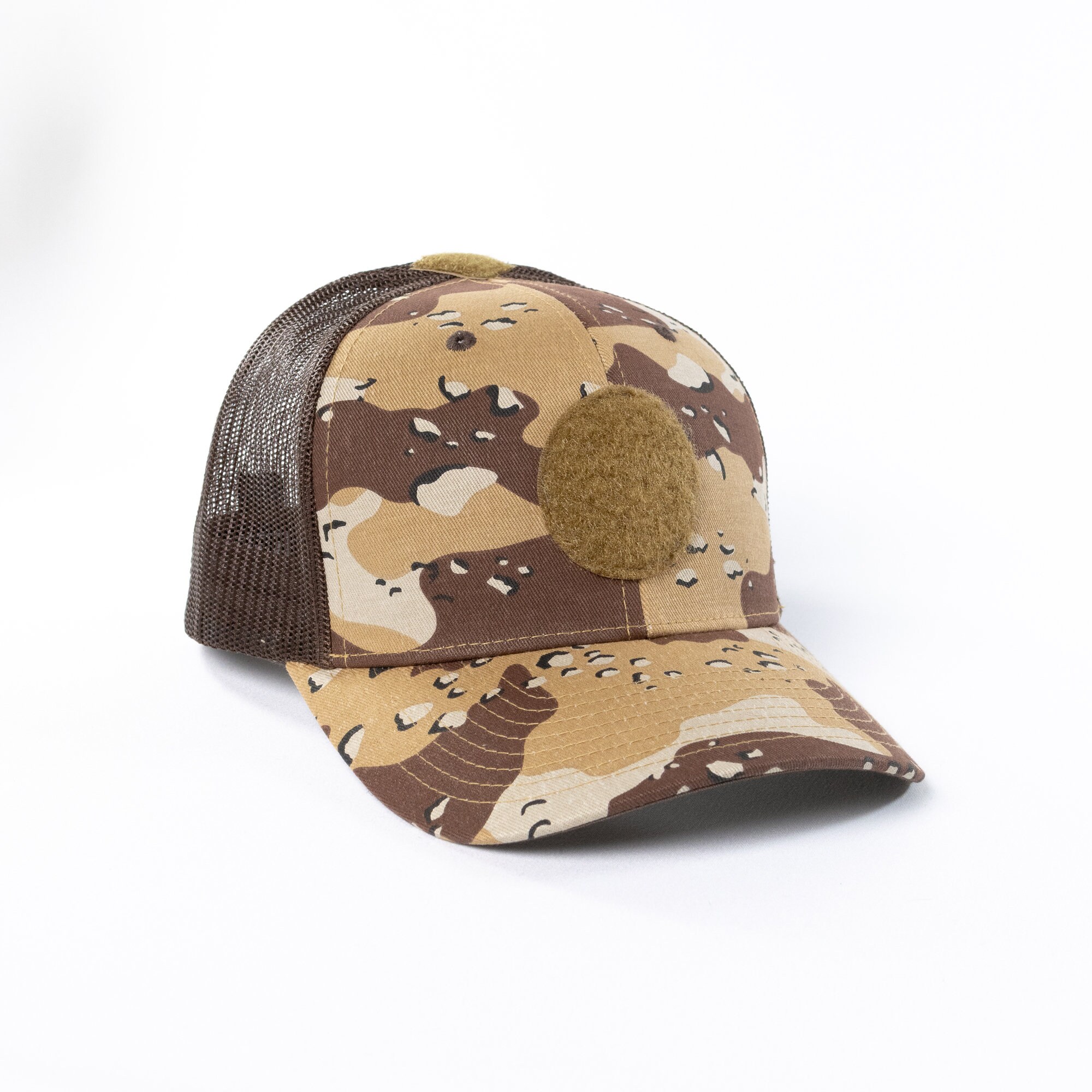 Woodland M81 & Desert Chocolate Chip Camo Snap Back - Custom Patch