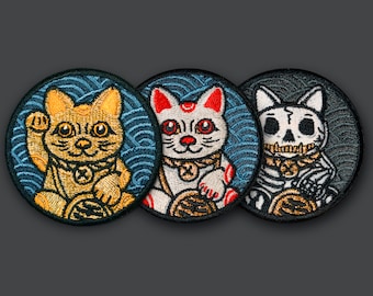 Lucky Cat - Maneki-neko Morale Patches