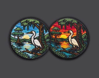 Wildlife / Adventure Wearables "Snowy Egret Southern Marshlands" morale patches