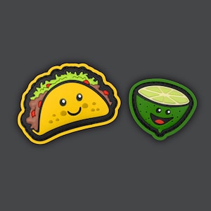 Happy Food Taco N Lime PVC Ranger Eye SET - Morale Patches