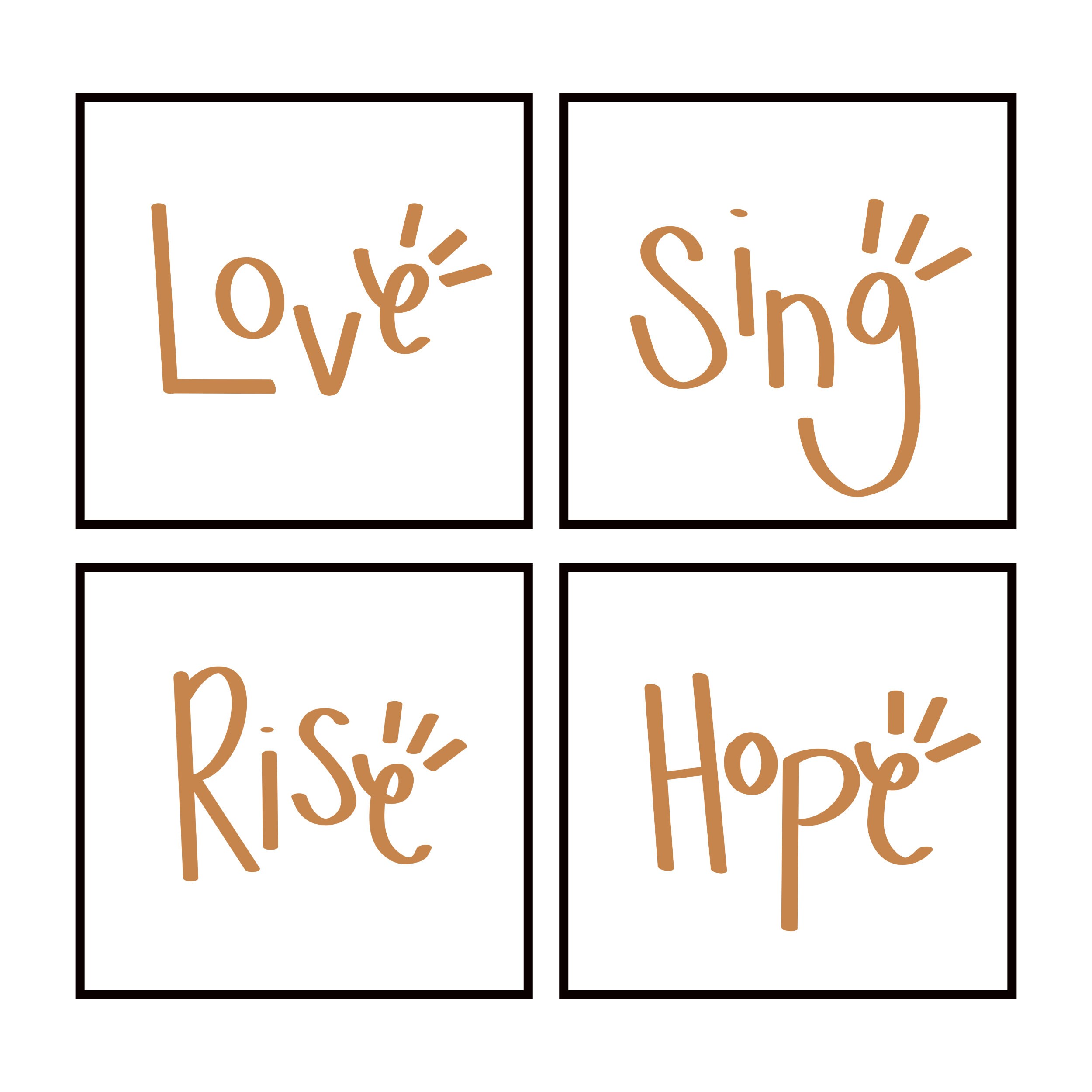 Inspirational Words Nursery Set Digital Download Art Etsy