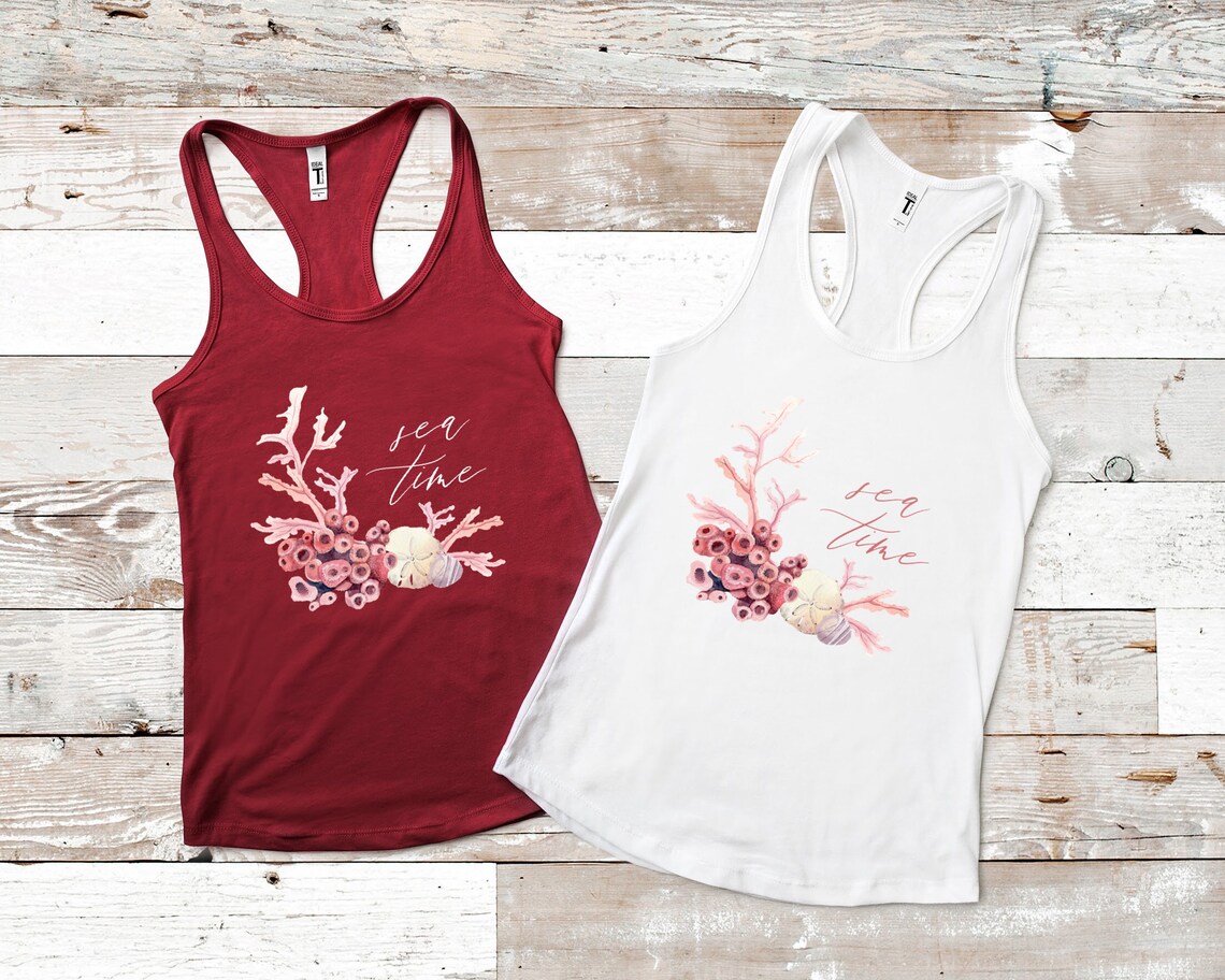 Sea Time Coral Reef Shirt Scuba Tee Cute Cruise Vacation Etsy