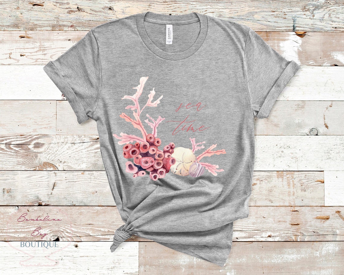 Sea Time Coral Reef Shirt Scuba Tee Cute Cruise Vacation Etsy