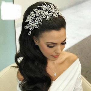 Bridal Headpiece crystal headpiece wedding headpiece bridal hairstyle hair adornment crystal hair piece wedding hair piece bridal headband