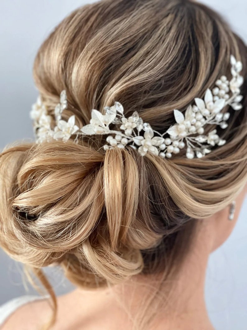 Wedding headpiece bridal hair piece for your wedding day, hair accessory for save the date or bridal shower gift for bride or bridesmaid image 1