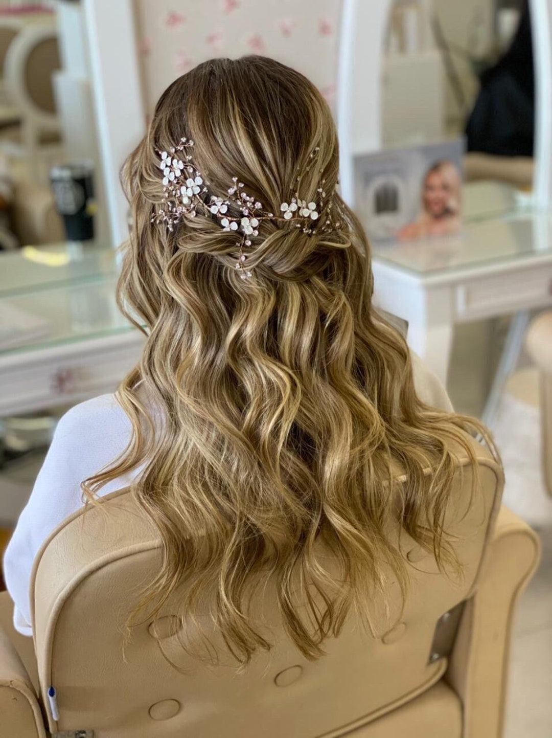 Double hair vine bridal hair accessory main image 1
