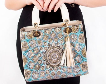Handbag 12x14 Bag Bags Vintage Bag Handmade Bag Travel Bag Best Gift For Her Turkish Bag Chic Bag Rug Bag Beach Bag SPBag 26