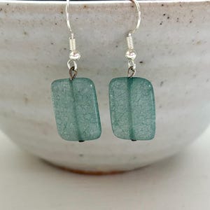 Light Blue Glass Beaded Earrings – Handmade 1-Inch Dainty Earrings | Lightweight & Elegant Jewelry Gift