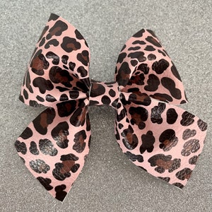 Girls Hair Bows | Cheetah Print Bows | Bows With Clips
