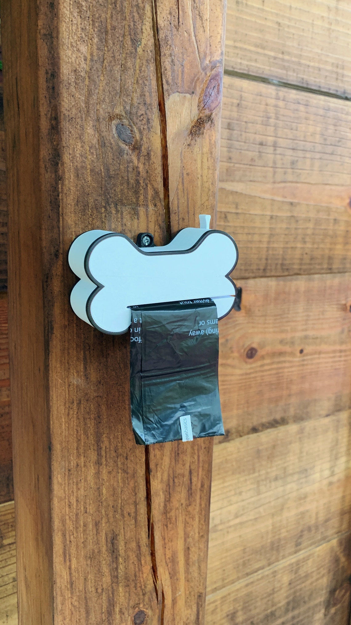 Wall Mounted Bone Poop Bag Dispenser ScrewOn or StickOn Etsy