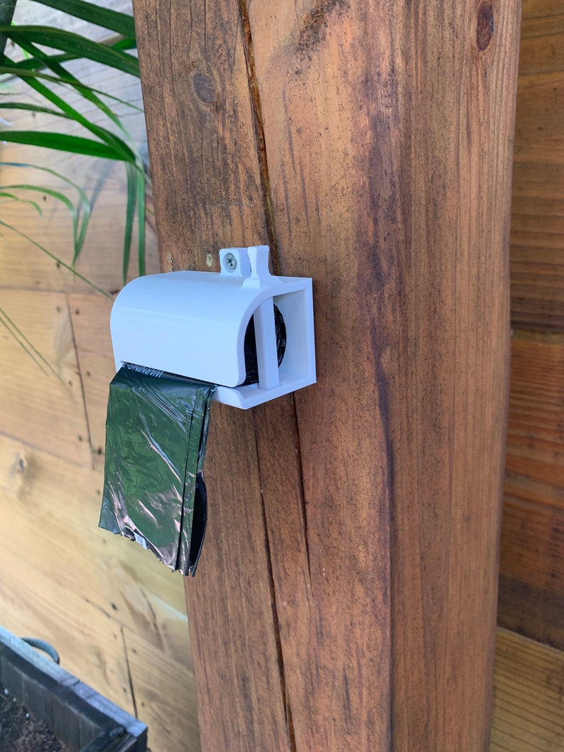 Wall Mounted Covered Poop Bag Dispenser ScrewOn or StickOn Etsy