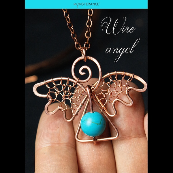 DIY Wire Wrapping Angel Pendant Tutorial, Easy Step by Step Guide perfect for Beginners