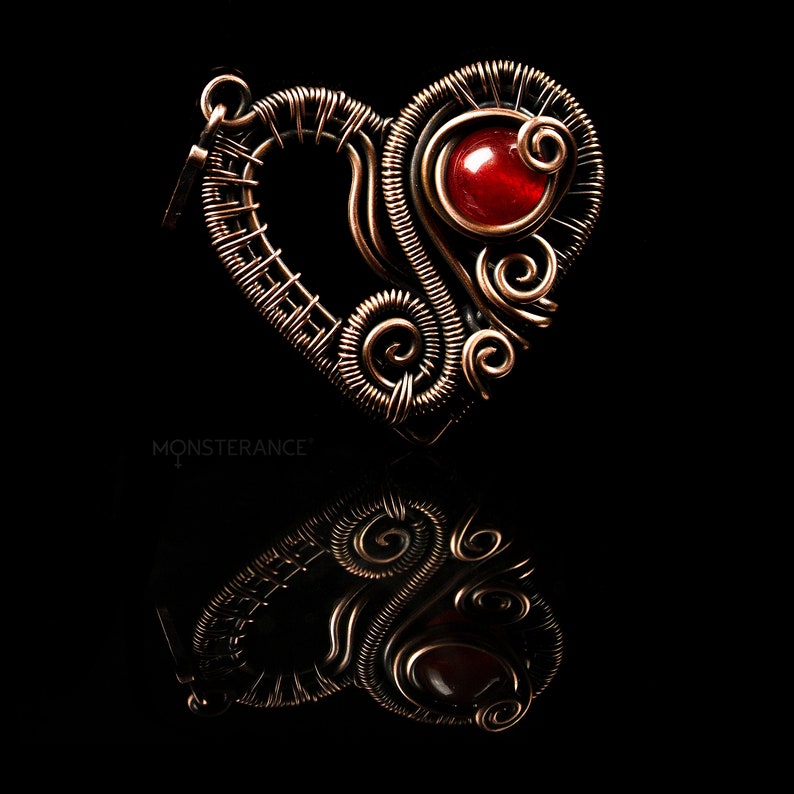 DIY Wire Wrapping Heart Pendant Jewellery Tutorial Easy Step Etsy UK