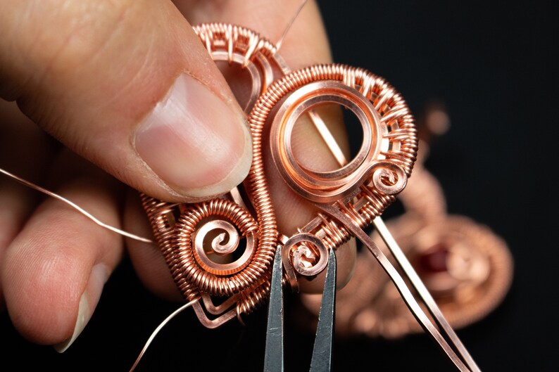 DIY Wire Wrapping Heart Pendant Jewellery Tutorial Easy Step Etsy UK