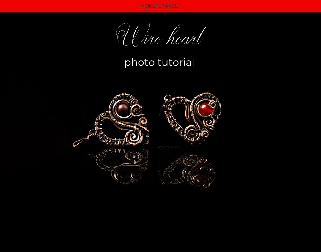DIY Wire Wrapping Heart Pendant Jewellery Tutorial Easy Step Etsy UK