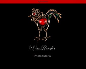 DIY Wire Wrapping Rooster Pendant Jewellery Tutorial, Easy Step by Step Guide