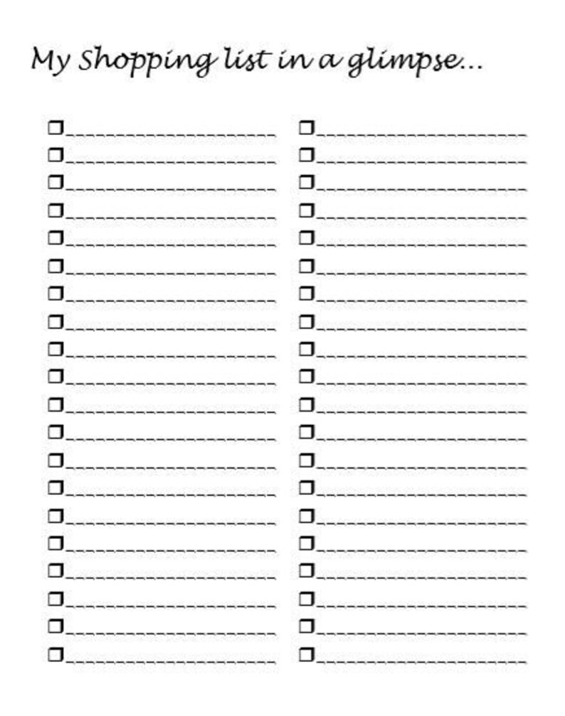 Printable Shopping List, Digital Download, Planner, Shopping Organizer