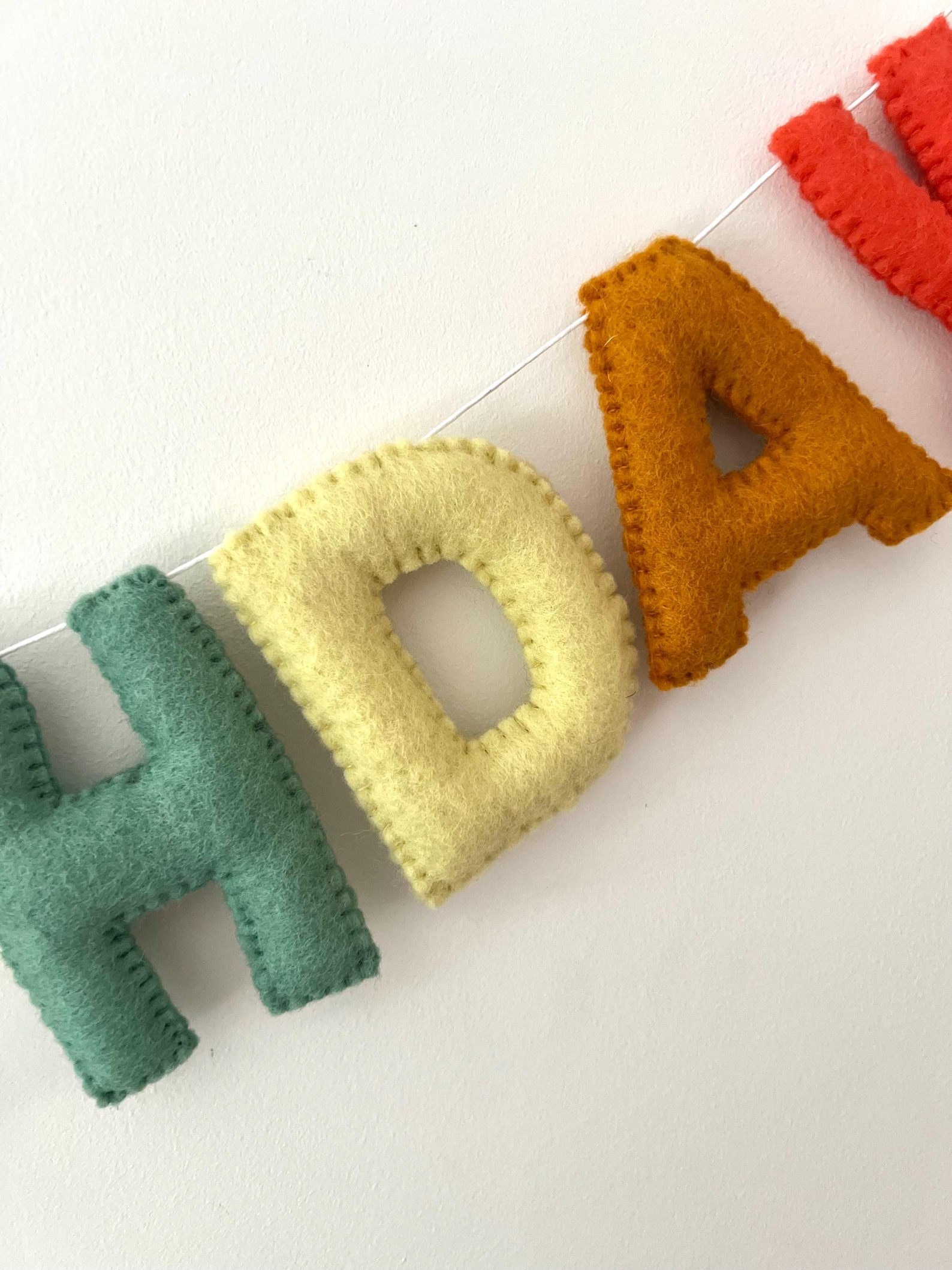 Happy Birthday Felt Garland Birthday Party Backdrop Rainbow Decor - Etsy